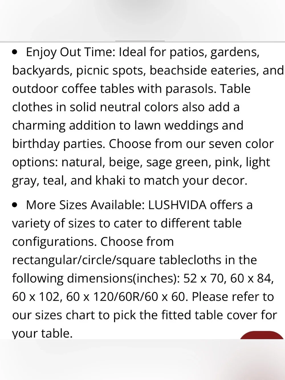 OUTDOOR Tablecloth with Umbrella Hole & Matching Zipper 70x52” SAGE GREEN